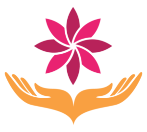 open lotus blossom with hands